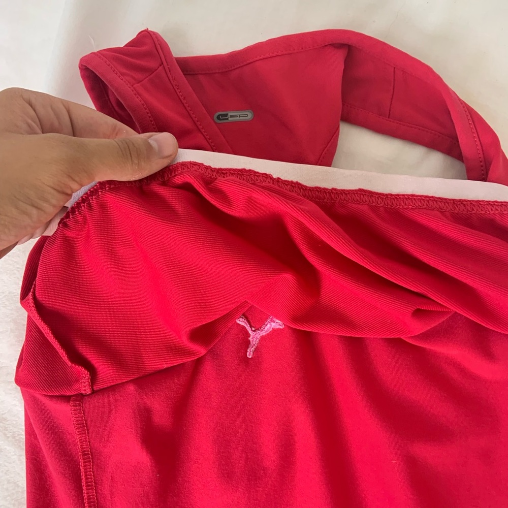 Puma Athlethic Tank Top L Racerback Built In Bra - Picture 9 of 12